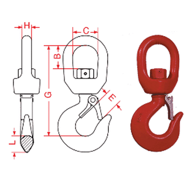 Snap Girevole Girevole Di Sicurezza Girevole Con Canna Da - Foto 8